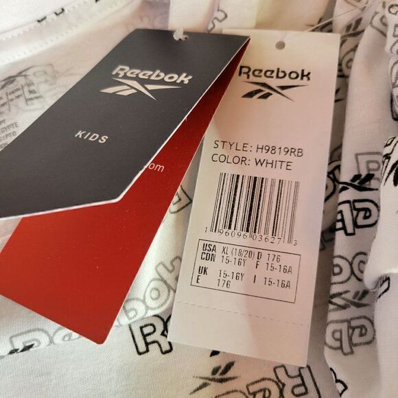 Reebok Kids White Logo Tee (Size XL 18/20) - Picture 6 of 6